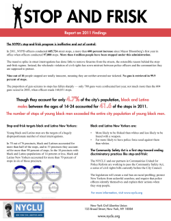 stop and frisk - New York Civil Liberties Union