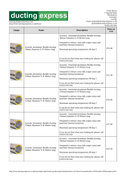 Price List - Ducting Express