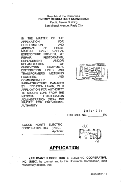 EC Date:9 Y APPLICATION - Energy Regulatory Commission