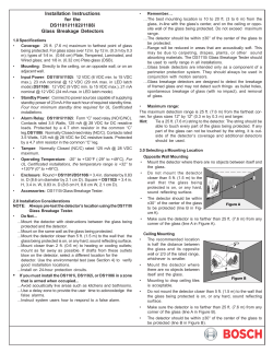 Installation Manual - Bosch Security Systems