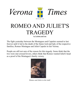 romeo and juliet`s tragedy - Castelli International School