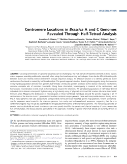 Centromere Locations in