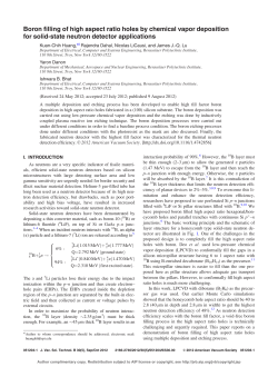 Boron filling of high aspect ratio holes by chemical vapor