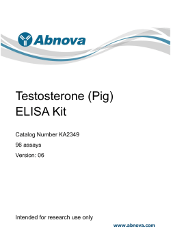 Testosterone (Pig) ELISA Kit