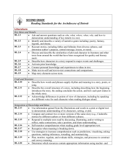 SECOND GRADE Reading Standards for the Archdiocese of Detroit
