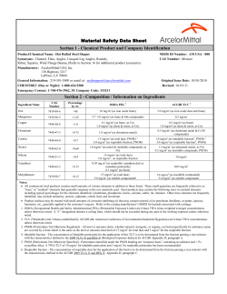 Material Safety Data Sheet