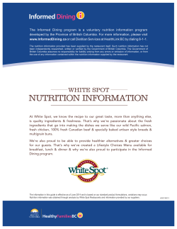 nutrition information