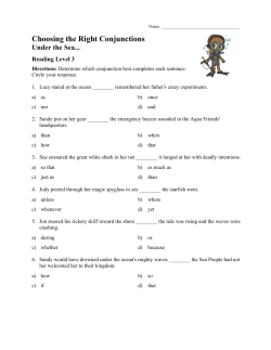 Choosing the Right Conjunctions