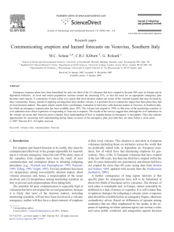 Communicating eruption and hazard forecasts on Vesuvius