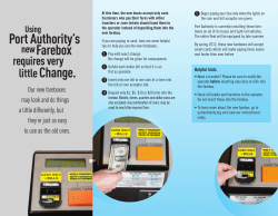 Port Authority`s newFarebox littleChange.