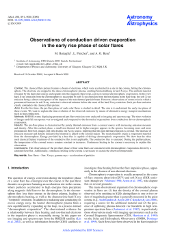 Observations of conduction driven evaporation in the early rise
