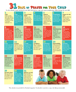 31 Days of Prayer for Your Child