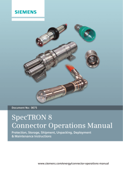 SpecTRON 8 Connector Operations Manual
