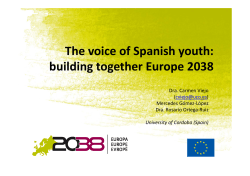 The voice of Spanish youth: building together Europe 2038