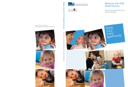 Maternal and Child Health Service Program Standards (PDF