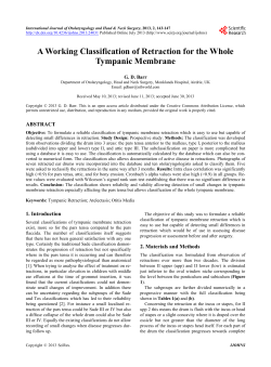 A Working Classification of Retraction for the Whole Tympanic
