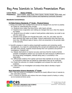 State of Matter - Community Resources for Science