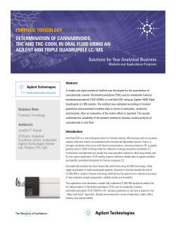 determination of cannabinoids, thc and thc-cooh, in oral