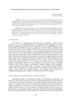 959 The selection of a pronunciation model for the EFL classroom is