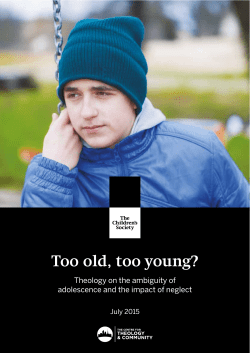 Too old, too young? - Contextual Theology Centre