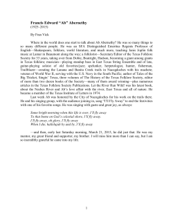 2015 - Texas Institute of Letters