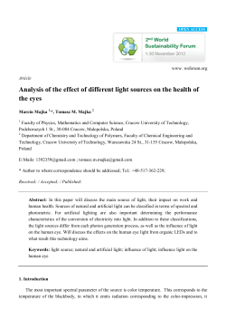 Analysis of the effect of different light sources on the health of