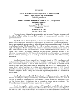 Carson v. Here`s Johnny - American Bar Association