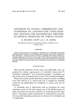 Synthesis of auxins, gibberellins and cytokinins by <Emphasis Type