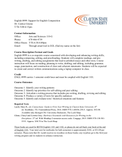English 0999 - Clayton State University