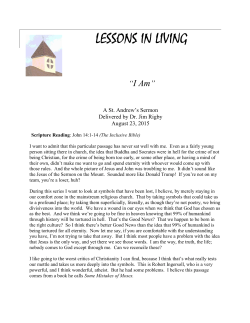 lessons in living - St. Andrew`s Presbyterian Church