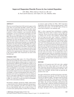 Improved Magnesium Fluoride Process by Ion