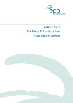 Guidance Note: Fire Safety At Non-Hazardous Waste Transfer