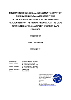 freshwater ecological assessment as part of the