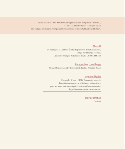 Theta IX Responsables scientifiques Mentions l&eacute;gales Date de