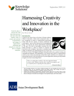 Harnessing Creativity and Innovation in the Workplace