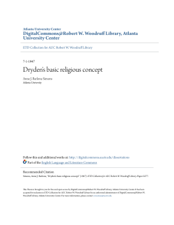 Dryden`s basic religious concept