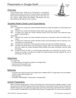 Placemarks in Google Earth