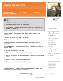 Evaluating Web Sites