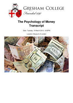 The Psychology of Money Transcript