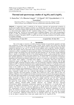 Thermal and spectroscopy studies of Ag2SO4 and LiAgSO4