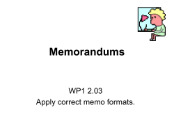 Memorandums