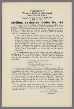 Civilian Exclusion Orders