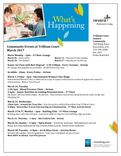 Community Events at Trillium Court March 2017