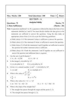 Andhra Pradesh ICET Old Papers 2015
