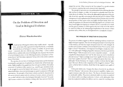 On the Problem of Direction and Goal in Biological Evolution