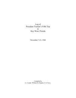 Log of President Truman`s Fifth Trip to Key West