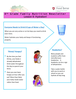 4th Grade Family Nutrition Newsletter Lesson 9