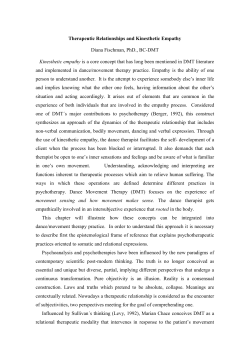 Therapeutic Relationships and Kinesthetic Empathy