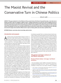 The Maoist Revival and the Conservative Turn in Chinese Politics