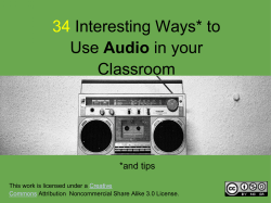 34 Interesting Ways* to Use Audio in your Classroom